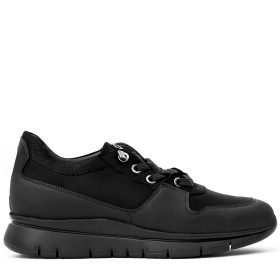 SNEAKER AMIATA DONNA IN PELLE NERA PAKERSON