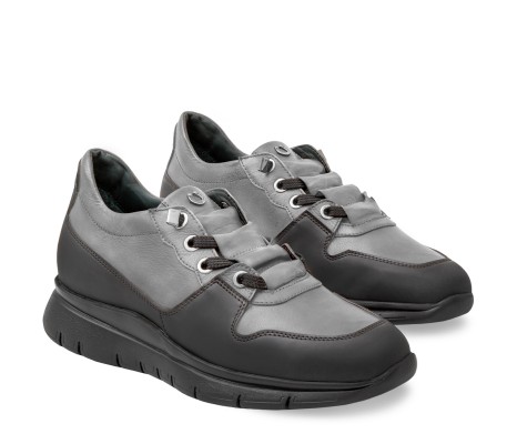 PAKERSON AMIATA SNEAKER FOR WOMEN IN SMOG GREY LEATHER
