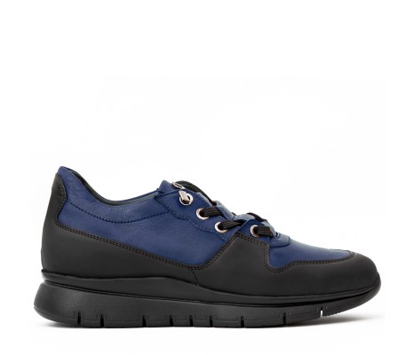 SNEAKER AMIATA DONNA IN PELLE BLU NAVY PAKERSON