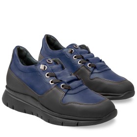 SNEAKER AMIATA DONNA IN PELLE BLU NAVY PAKERSON