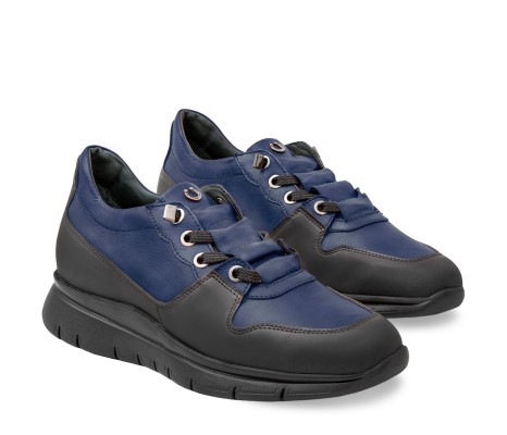 SNEAKER AMIATA DONNA IN PELLE BLU NAVY PAKERSON