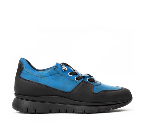 SNEAKER AMIATA DONNA IN PELLE AZZURRO CIELO PAKERSON