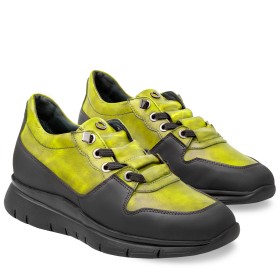 SNEAKER AMIATA DONNA IN PELLE VERDE PISTACCHIO PAKERSON
