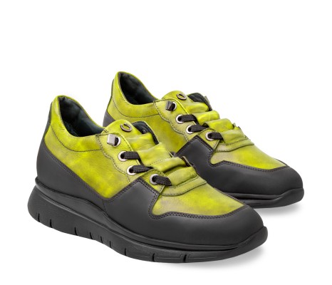 SNEAKER AMIATA DONNA IN PELLE VERDE PISTACCHIO PAKERSON