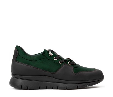 SNEAKER AMIATA DONNA IN PELLE VERDE INTENSO PAKERSON