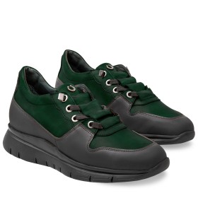 SNEAKER AMIATA DONNA IN PELLE VERDE INTENSO PAKERSON