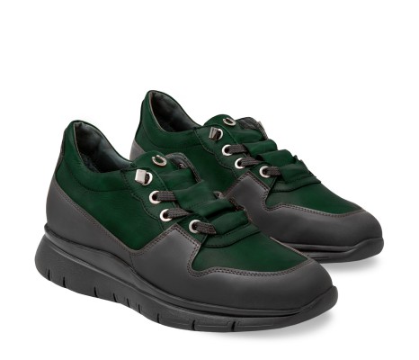 SNEAKER AMIATA DONNA IN PELLE VERDE INTENSO PAKERSON