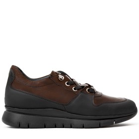 SNEAKER AMIATA DONNA IN PELLE MARRONE CIOCCOLATO PAKERSON