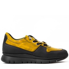 SNEAKER AMIATA DONNA IN PELLE GIALLA PAKERSON