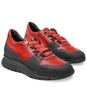 SNEAKER AMIATA DONNA IN PELLE ROSSA PAKERSON