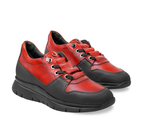 SNEAKER AMIATA DONNA IN PELLE ROSSA PAKERSON