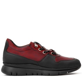 SNEAKER AMIATA DONNA IN PELLE ROSSO BORDEAUX PAKERSON