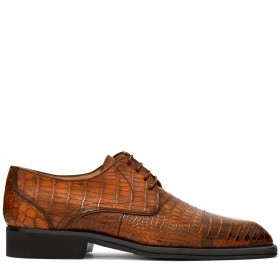 DERBY FIRENZE ALLIGATORE MARRONE WOOD PAKERSON