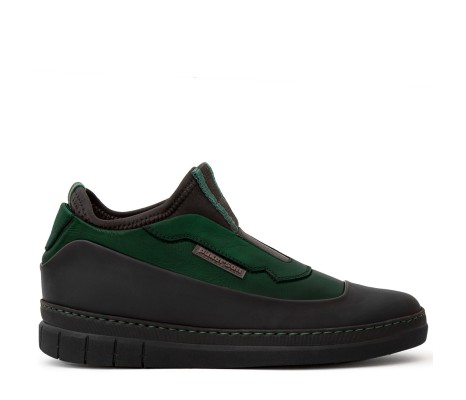 SNEAKER AMIATA DONNA IN PELLE VERDE SCURO PAKERSON