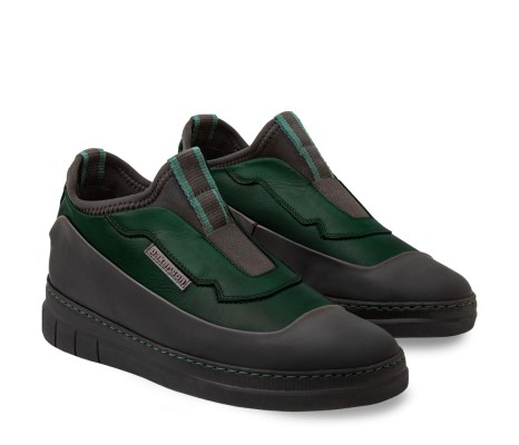SNEAKER AMIATA DONNA IN PELLE VERDE SCURO PAKERSON