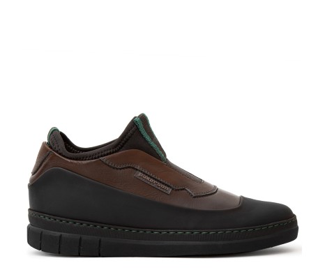 SNEAKER AMIATA DONNA IN PELLE MARRONE CIOCCOLATO PAKERSON