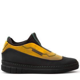 SNEAKER AMIATA DONNA IN PELLE GIALLA PAKERSON
