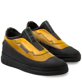 SNEAKER AMIATA DONNA IN PELLE GIALLA PAKERSON