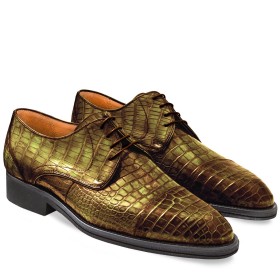 DERBY FIRENZE ALLIGATORE VERDE OLIVA PAKERSON