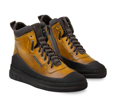 STIVALETTO APUANE DONNA IN PELLE GIALLO SENAPE PAKERSON