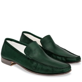 MOCASSINI CERRETO PELLE VERDE INTENSO PAKERSON