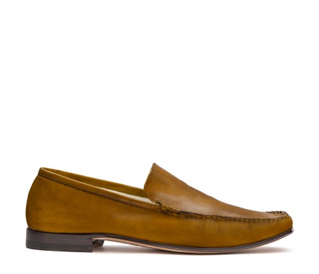 PAKERSON CERRETO MOCCASIN IN MUSTARD YELLOW LEATHER