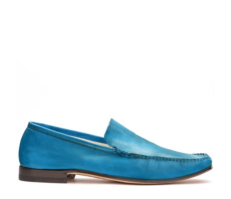 MOCASSINI CERRETO PELLE AZZURRO CIELO PAKERSON