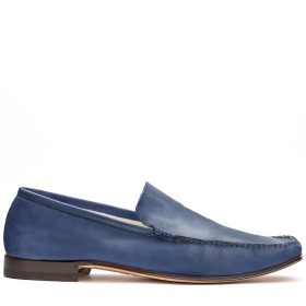 MOCASSINI CERRETO PELLE BLU NAVY PAKERSON