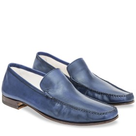 MOCASSINI CERRETO PELLE BLU NAVY PAKERSON