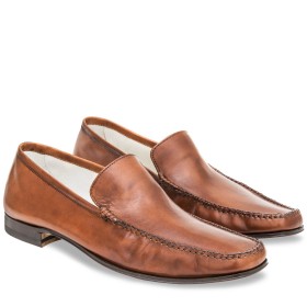 PAKERSON CERRETO MOCCASIN IN TAN BROWN LEATHER