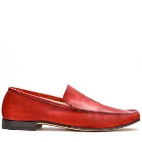 PAKERSON CERRETO MOCCASIN IN RED LEATHER