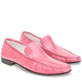 PAKERSON CERRETO MOCCASIN IN PINK LEATHER