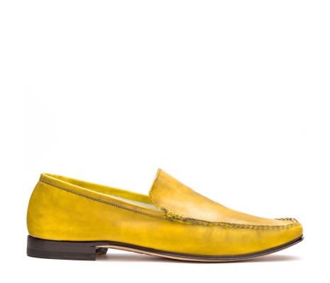 PAKERSON CERRETO MOCCASIN IN YELLOW LEATHER