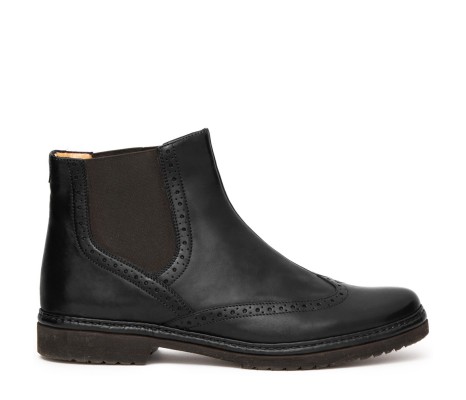 STIVALETTI COLLODI PELLE NERA PAKERSON
