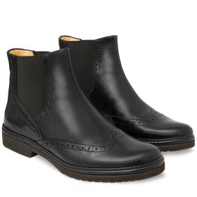 STIVALETTI COLLODI PELLE NERA PAKERSON