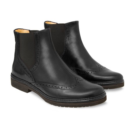 STIVALETTI COLLODI PELLE NERA PAKERSON